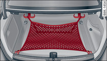 Maletero (Coupé): Red para equipaje en la parte superior